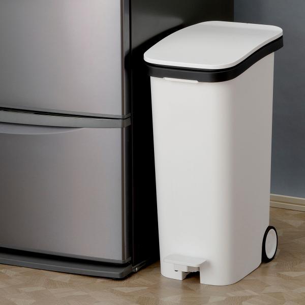 スムース ペダルダストボックス31L ブラック ミント ブラウン ホワイト W25.5×D40.3×H58.8 azu-rsd-621の画像