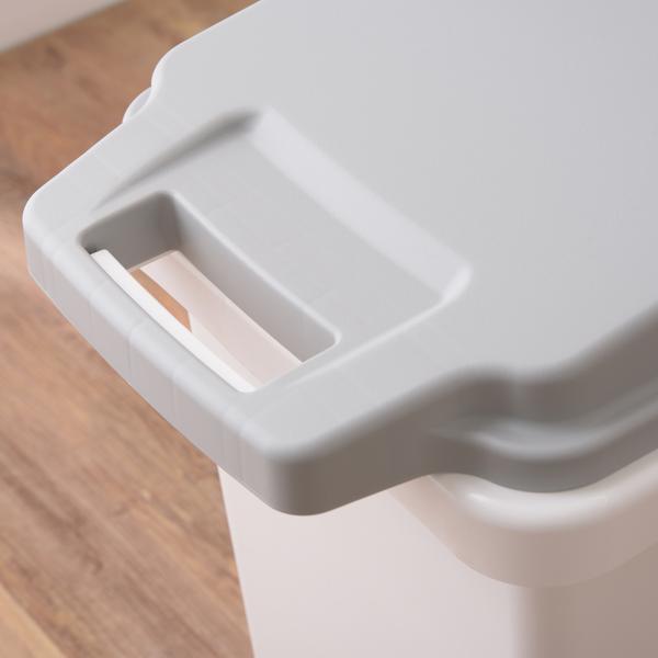 抗菌ペール 防臭 45JS グレー ホワイト W34.1×D47.1×H59.2 ゴミ箱 ダストボックス 抗菌ペール 抗菌 防臭 防汚加工 パッキン付き キッチン 連結可能 ロック付き シンプル 菌に強い 45L 分別 ホワイト グレー azu-rsd-75の画像