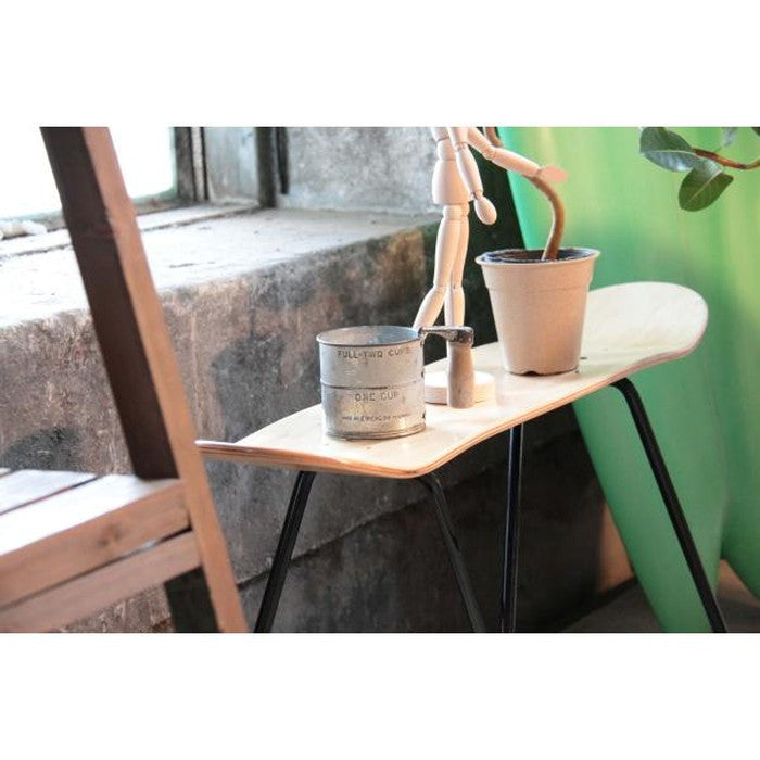 スケートボードスツール ブラック ブルー ナチュラル W81×D31×H50 azu-sf-201の画像