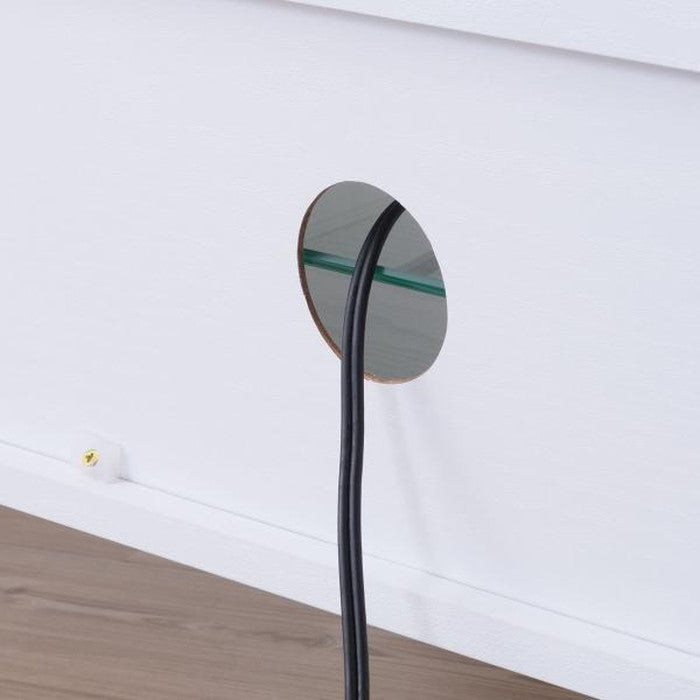 ローボード テレビ台 テレビボード ナチュラル ブラウン W150×D35×H34 ローボード テレビ台 TV台 テレビボード テレビ置き AVボード 収納付き リビング収納 引き出し ガラス棚 幅150cm コンセント穴付き 北欧 ナチュラル シンプル 清潔感 azu-so-853の画像