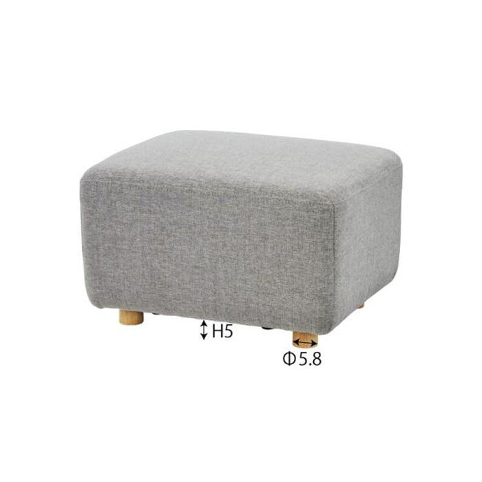キューブ オットマン グレー ネイビー W64×D51×H41 azu-ss-118aの画像