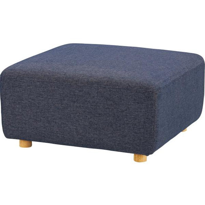 キューブ オットマンL グレー ネイビー W80×D80×H41 azu-ss-118eの画像
