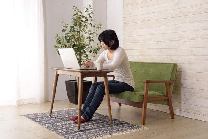 トムテ 2WAYテーブル ブラウン W100×D50×H40/60 azu-tac-251の画像