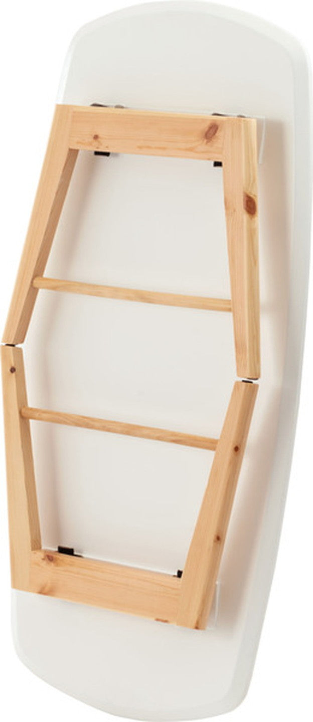 棚付フォールディングテーブル ホワイト W90×D45×H35 ローテーブル センターテーブル 幅90cm 折りたたみ式 折り畳み式 おしゃれ 北欧 収納 棚付き 木製 天然木 ウッド コンパクト 小さめ 小さい シンプル 韓国インテリア 白 ホワイト ナチュラル azu-tap-004の画像