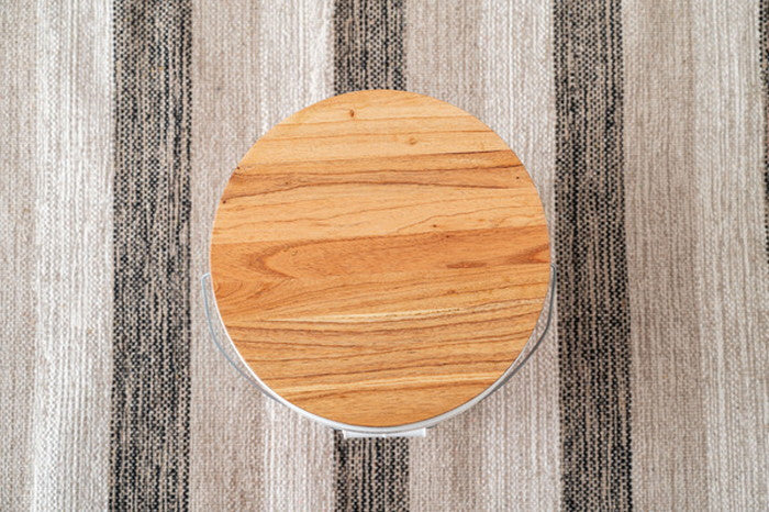 バケツ天板 ナチュラル W30.5×D30.5×H4 天板 バケツ天板 テーブルトップ 簡易テーブル 蓋 丸 円 サイドテーブル パーツ 目隠し 収納 天然木 木製 コンパクト 小さい キャンプ アウトドア 持ち運び azu-tc-01の画像