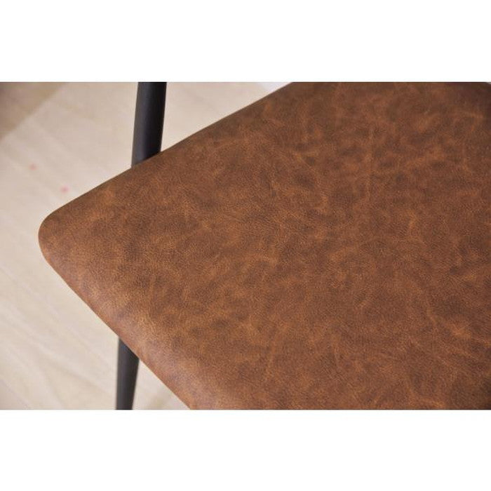 ダイニング チェア ブラウン W56×D50×H78×SH46 azu-tec-62の画像