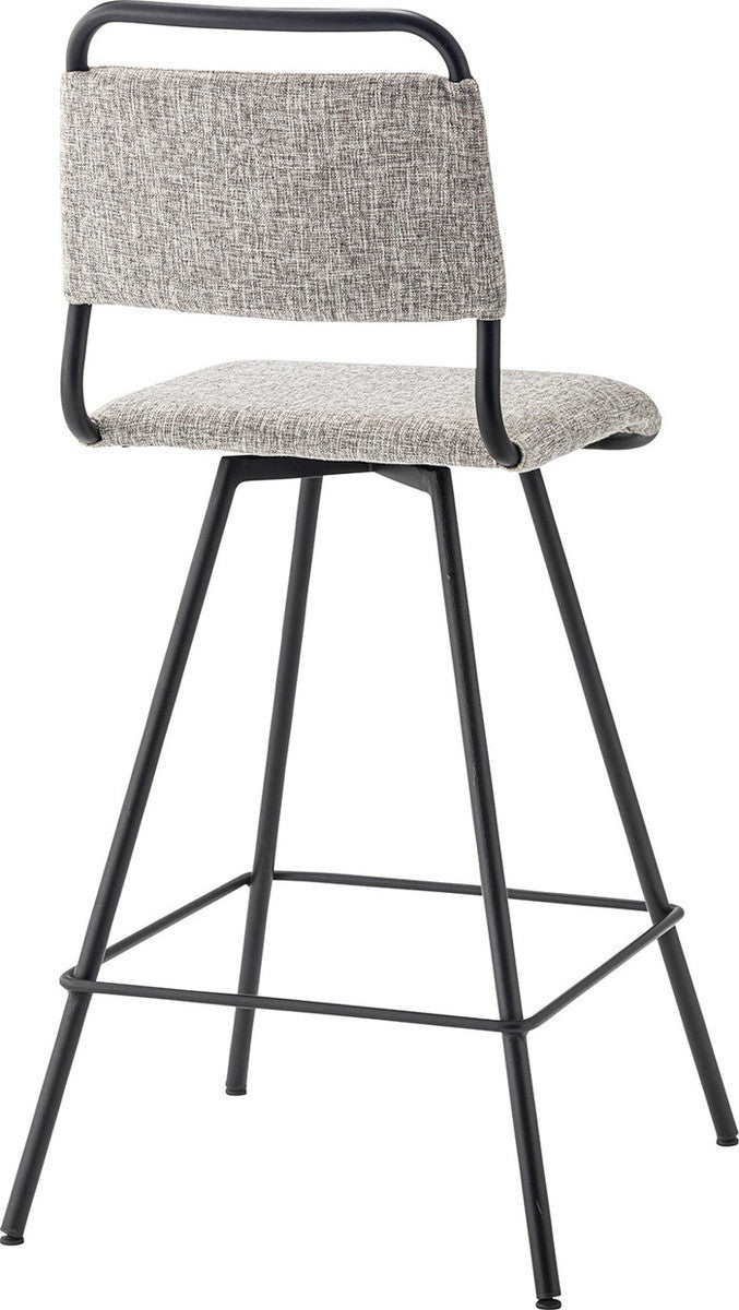 回転式ハイチェア ライトグレー W45.5×D50×H97×SH65 ハイチェア カウンターチェア チェアー チェア イス 椅子 回転 回転式 回る スチール グレー ダイニング リビング デスク インダストリアル シンプル モダン シック 無地 azu-tec-81の画像