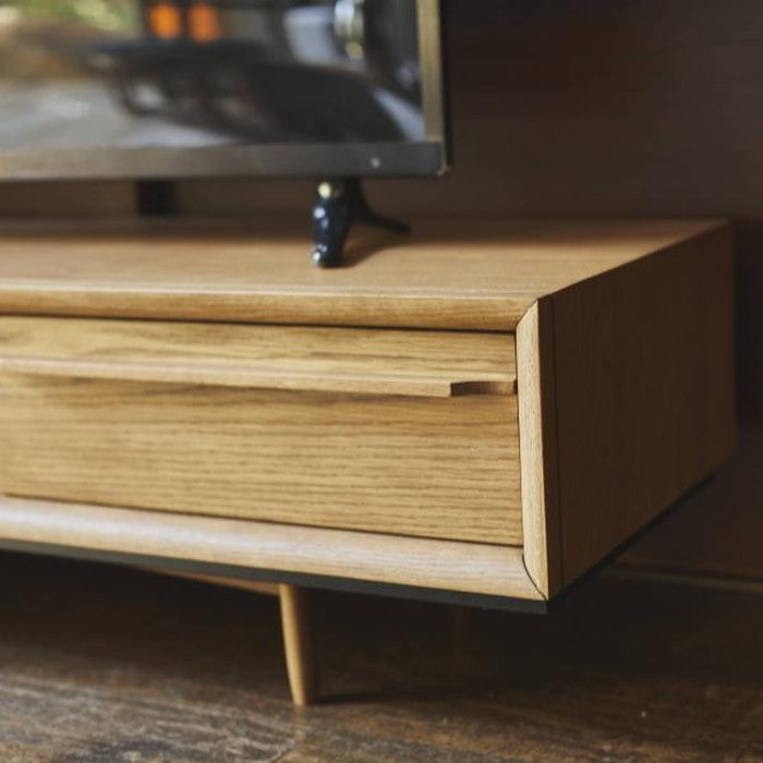 ティモ TVボード テレビ台 テレビボード 150 ブラック ブラウン ナチュラル W150×D41×H33 azu-tim-32の画像
