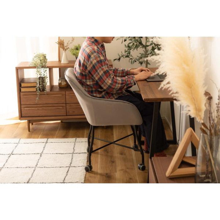 リエット チェア ブラック グレー W58×D65×H81.5×SH46 チェア デスクチェア おしゃれ キャスター付き オフィスチェア イス 椅子 在宅 在宅ワーク 在宅勤務 テレワーク リモートワーク パーソナルチェア azu-toe-121の画像