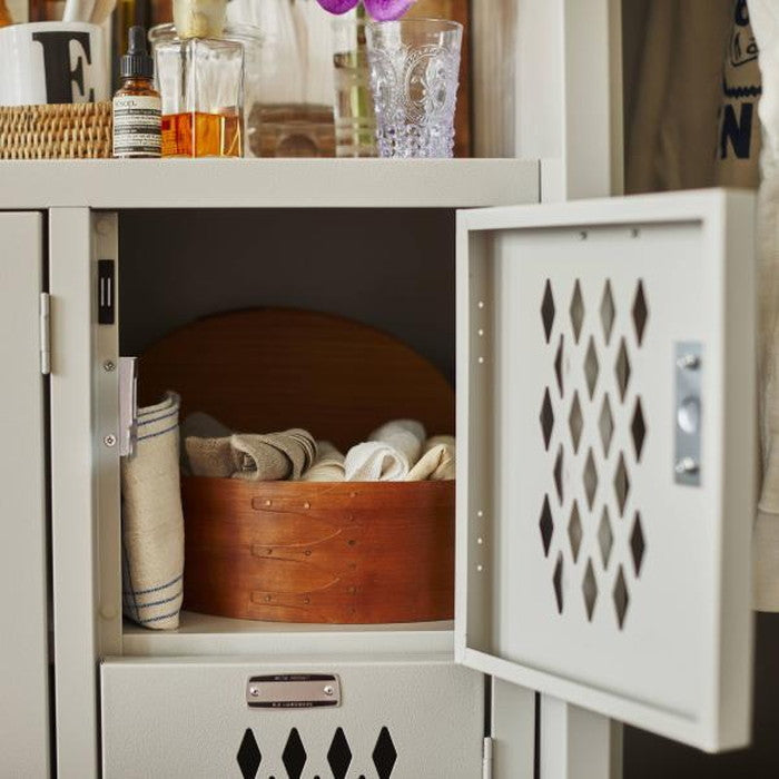 ロック スチールチェストL グレー アイボリー W58×D38.5×H98 azu-tpn-41の画像