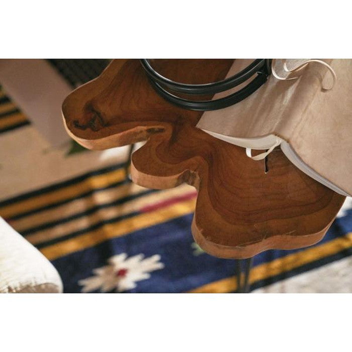 ムク テーブル ブラウン 約W40×D40×H45 azu-ttf-185の画像