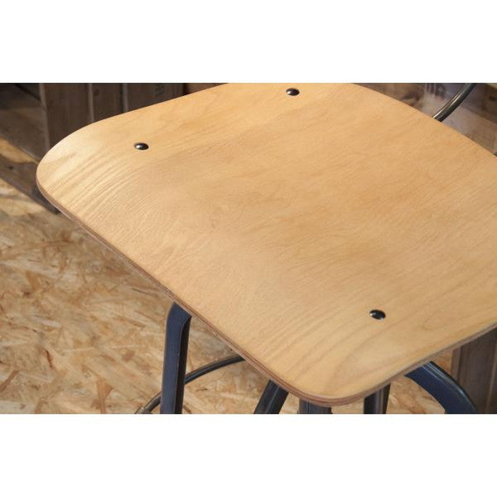 カウンターチェア ブラウン ナチュラル W40.5×D49×H96.5-108×SH64-76 azu-ttf-524の画像