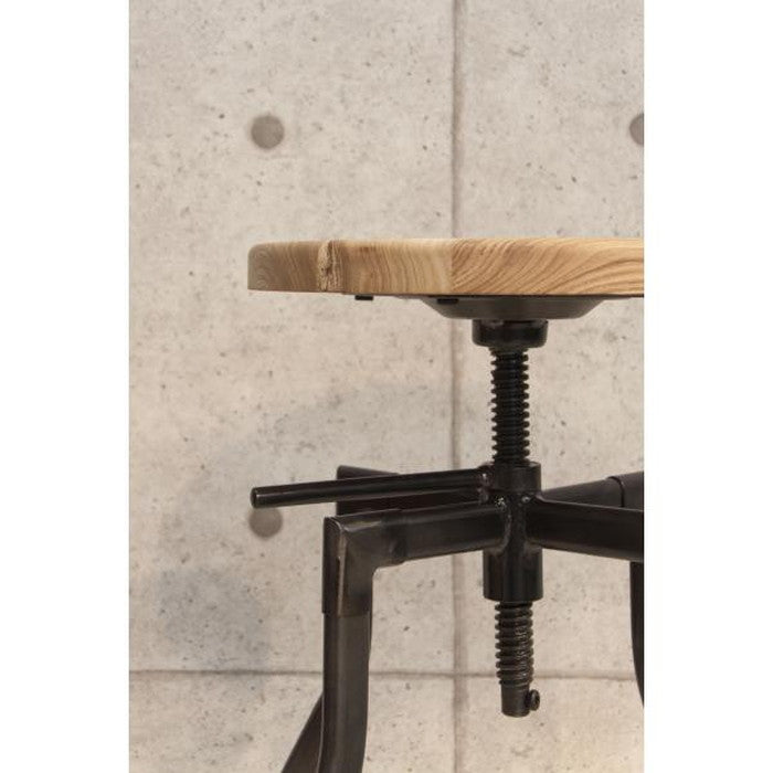 グリット カウンタースツール ナチュラル W35.5×D35.5×H66-79 座面φ34.5 azu-ttf-525の画像