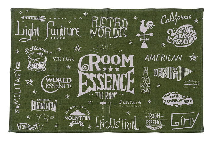 ラグ マット グリーン 約W90×D130 azu-ttr-141の画像