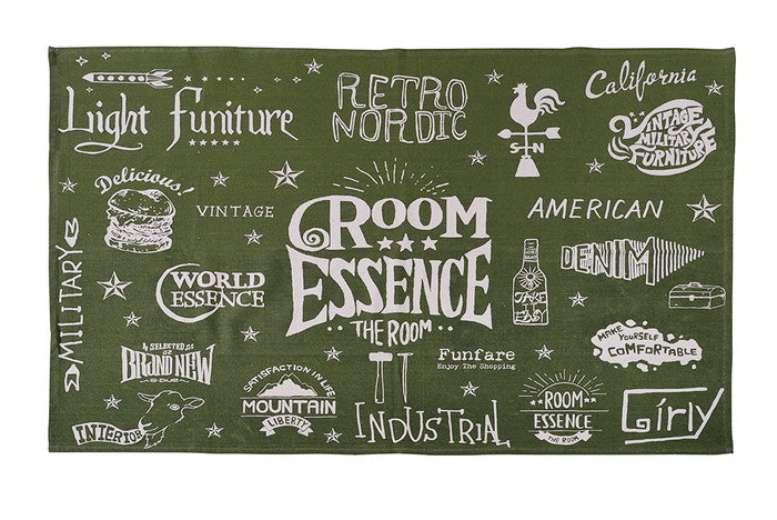 ラグ マット グリーン 約W130×D190 azu-ttr-142の画像