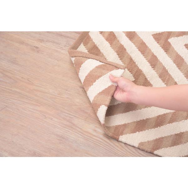 ラグ マット ブラック ベージュ グレー 約W170×D230 ラグ ラグマット ごろ寝マット ホットカーペット可 収納袋付き モダン シンプル 170×230 西海岸 長方形 夏 冬 オールシーズン おしゃれ 北欧 コットン 新生活 じゅうたん azu-ttr-171の画像