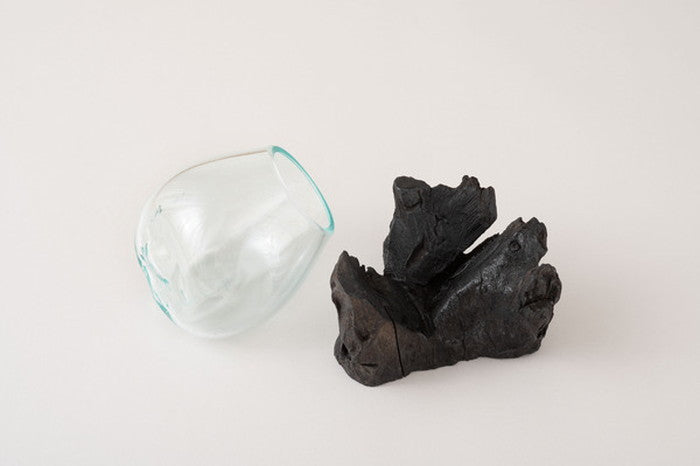 グラスオブジェ クリア 約20?30cm グラスオブジェ ガラスオブジェ オブジェ ガラス 流木 モダン テラリウム アクアリウム 花器 ディスプレイ ガラス フラワーポット 南国 フラワーベース azu-ttz-310の画像