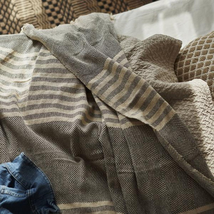 ブランケット グレー 約W130×D170 azu-ttz-519の画像