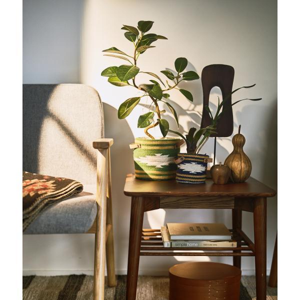 ファブリックプランター ベージュ グリーン ネイビー 約W10×D10×H10 azu-ttz-520の画像