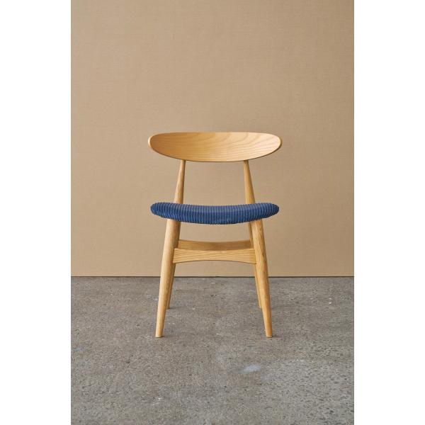 オスカー ダイニング チェア ブラック ネイビー W52×D49×H74×SH46 azu-vet-830の画像