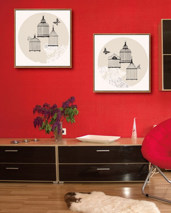 北欧アート Scandinavian illustration CAGE 2 700x700x35mm ICG-61133 bic-6942383s1の画像