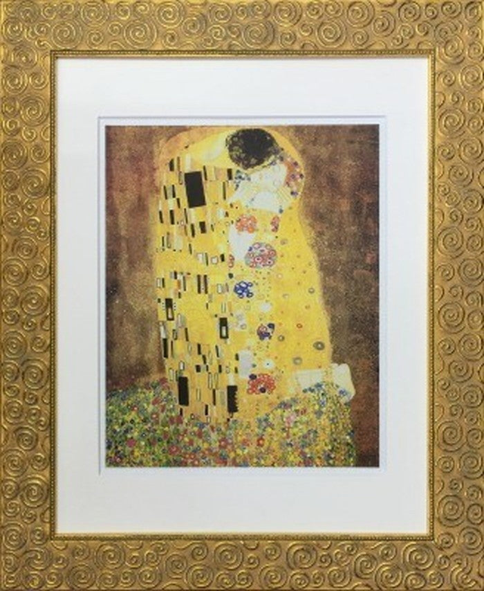 アートフレーム 名画 グスタフ・クリムト Gustav Klimt The Kiss 490x595x25mm IFA-60903 bic-6942547s1の画像