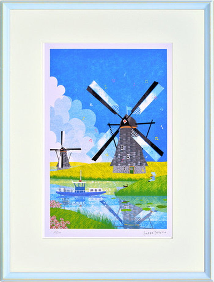 アートフレーム はり たつお キンデルダイク 大全紙 世界遺産シリーズ 583x765x30mm ZTH-61050 bic-6942715s1の画像