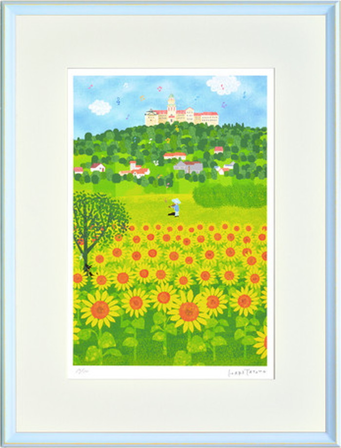 アートフレーム はり たつお バンオンハルマの丘 大全紙 世界遺産シリーズ 583x765x30mm ZTH-60884 bic-6942719s1の画像