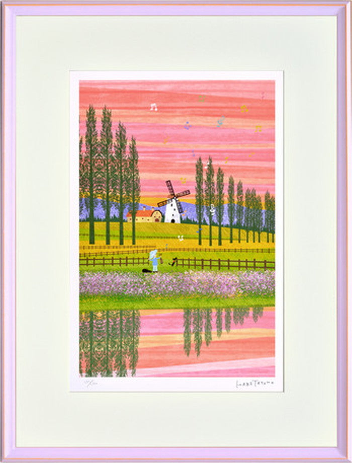 アートフレーム はり たつお 風車II 大全紙 空色ぼうしのお話し 583x765x30mm ZTH-60888 bic-6942723s1の画像