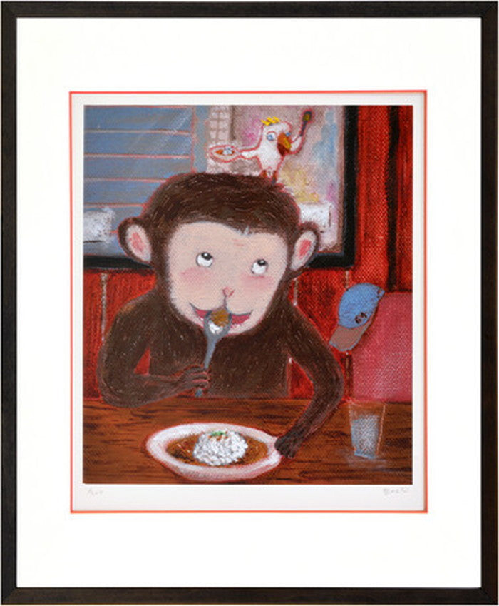 アートフレーム まつもととしこ カレー大好き 364x441x27mm ZTM-61170 bic-6942951s1の画像