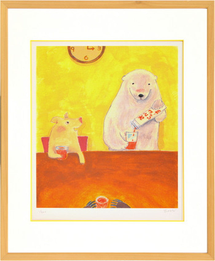 アートフレーム まつもととしこ みかんジュース 364x441x27mm ZTM-61173 bic-6942954s1の画像