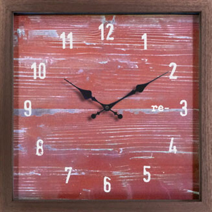 インテリアクロック レッド Clock re- Red 320x320x35mm CRE-51366 bic-7074686s1の画像