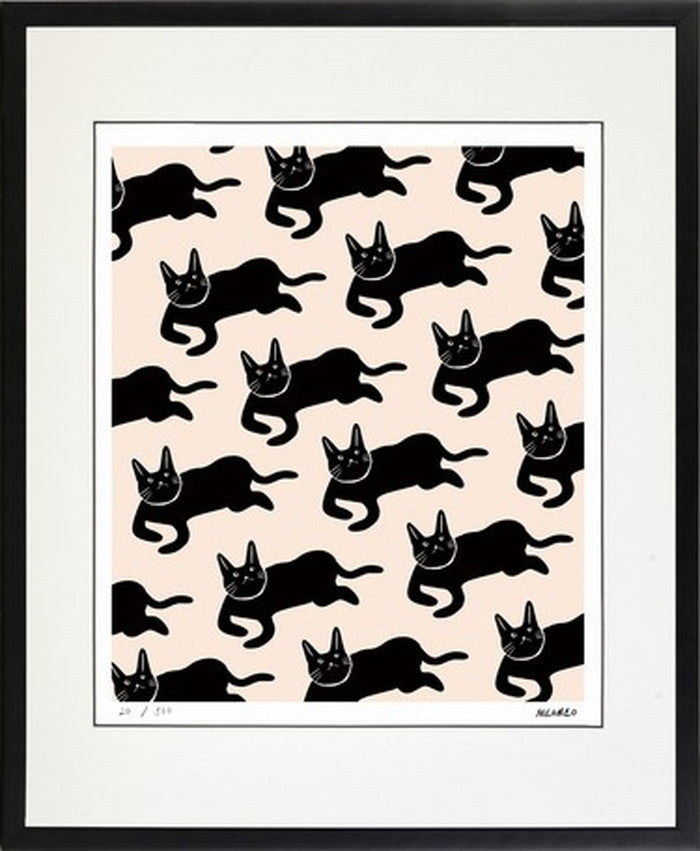 アートフレーム MEOMEO 猫の雨 365x441x25mm ZMM-61885 bic-7377051s1の画像