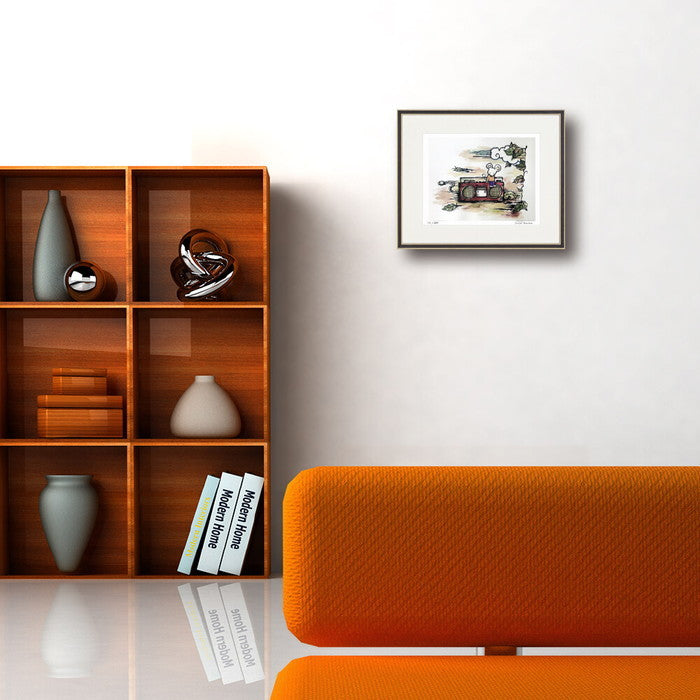 アートフレーム KANNA 赤いラジカセ ZKA-62050 bic-8816945s1の画像