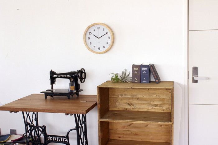 アイナ ウッドクロック Eina Wood Clock L ナチュラル EIN-290NA bic-9240777s1の画像