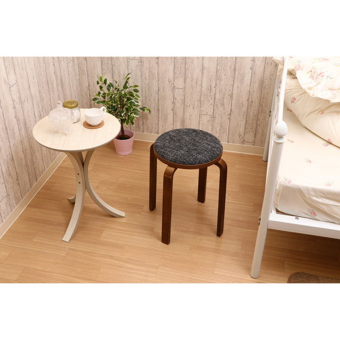 KDファブリック曲木スタッキングスツール グレイ/ブラウン SW-02KD-GY-BR fj-14543の画像