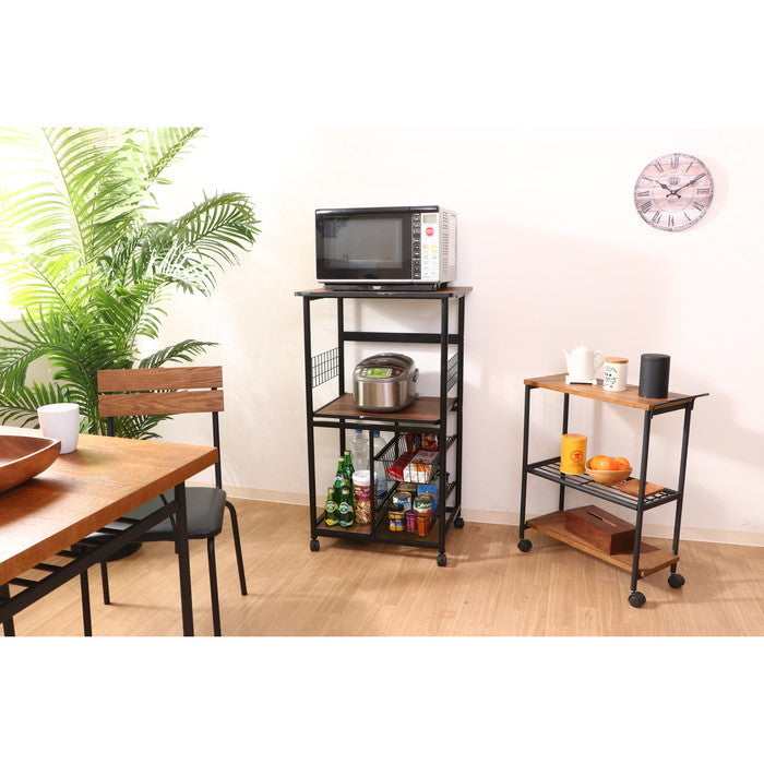 レンジワゴン ブラック/ブラウン FBC-9812 BK/BR fj-14638の画像