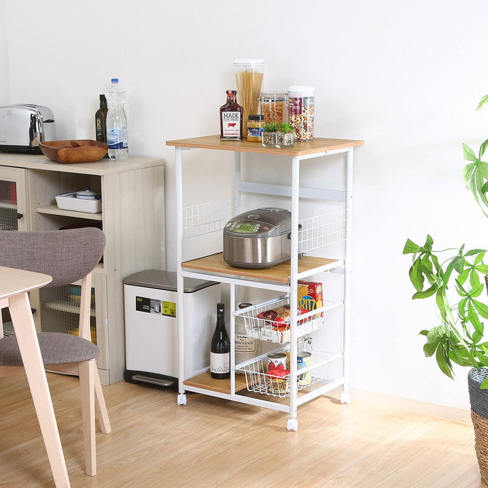 レンジワゴン FBC-9812 WH/NA 600×460×1035 fj-15422の画像