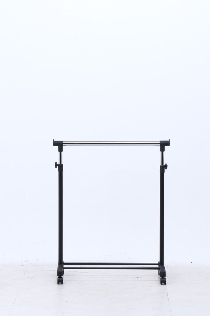 パイプシングルハンガー 3644-A0-BK 14199 ブラック 幅750×奥行430×高さ895?1470mm fj-15539の画像