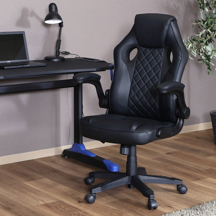 ゲーミングチェア シグナル ブラック 幅655×奥行630×高さ1030?1110 fj-16547の画像