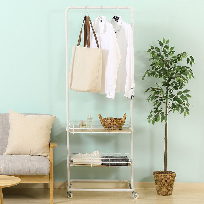 ハンガーラック ビクター WH ホワイト 600×450×1670 fj-16699の画像