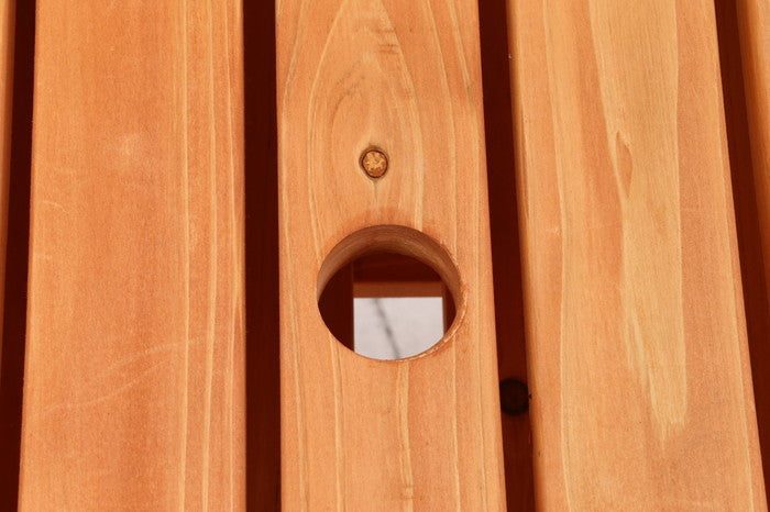 杉材 BBQ テーブル&ベンチセット ミニ コンロスペース付 オレンジ 620×750×650 fj-16817の画像