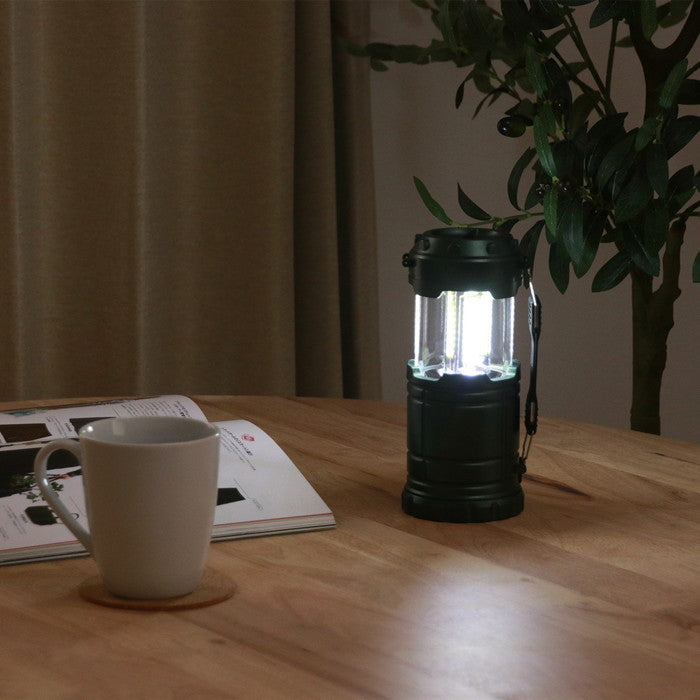 LED ランタン モスグリーン 幅85×奥行85×高さ145 fj-17907の画像