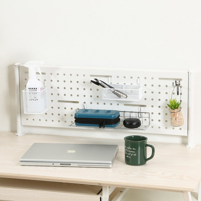 デスクパネル クレバー ホワイト 810×70×360 fj-18577の画像