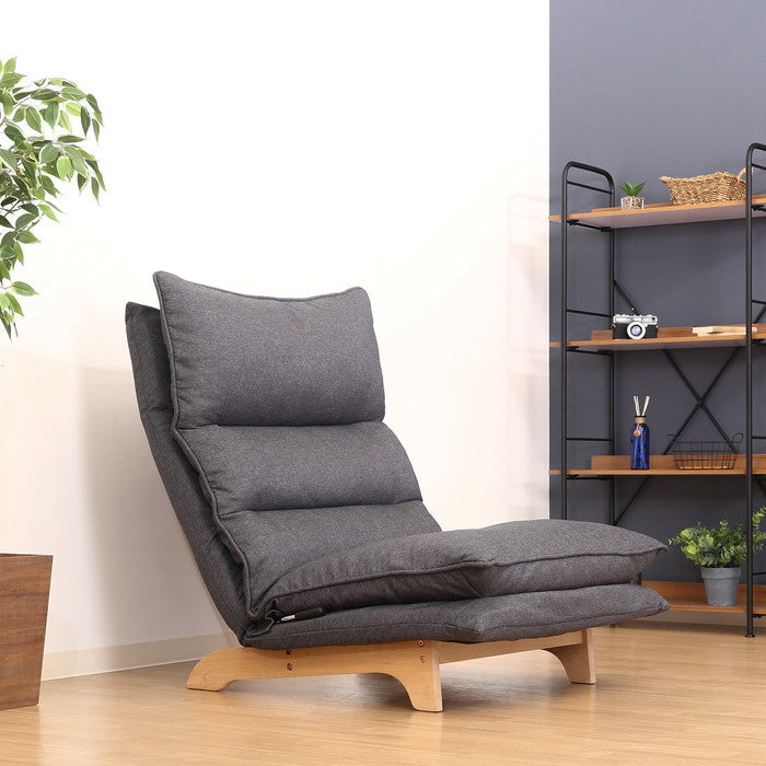 ダブルクッション座椅子 フィット2 1P DGY ダークグレー 700×800×940 fj-19205の画像