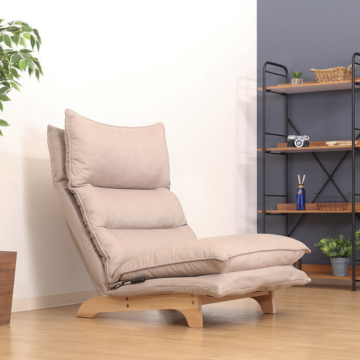 ダブルクッション座椅子 フィット2 1P BE ベージュ 700×800×940 fj-19206の画像