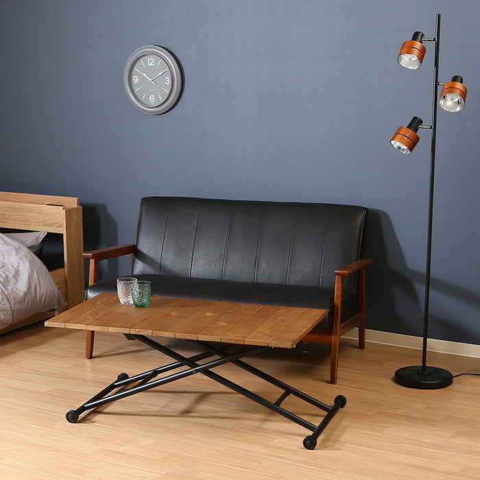 昇降テーブル シルビア アンティークブラウン 1000×550×140 fj-19241の画像