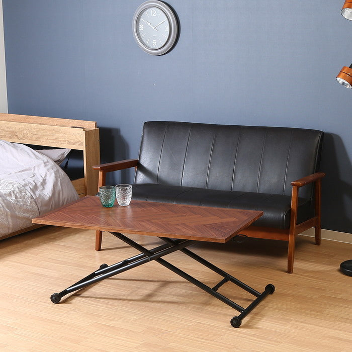 昇降テーブル シルビア ブラウン 1000×550×120 fj-19242の画像