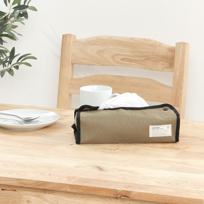 LB ティッシュケース カーキ 幅275×奥行110×高さ65 fj-27622の画像