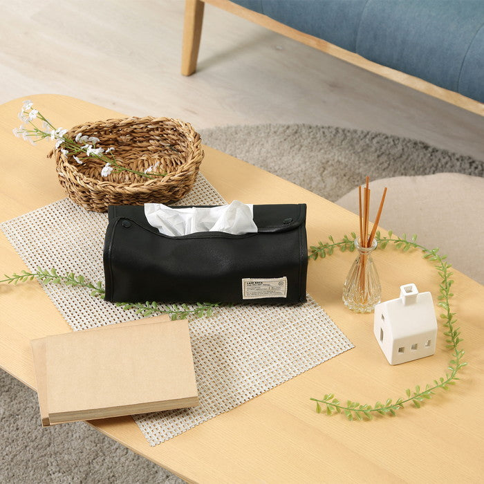 LB ティッシュケース ブラック 幅275×奥行110×高さ65 fj-27647の画像